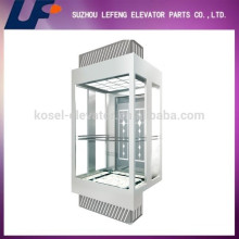 Square Steel Structure Glass Plate Elevator